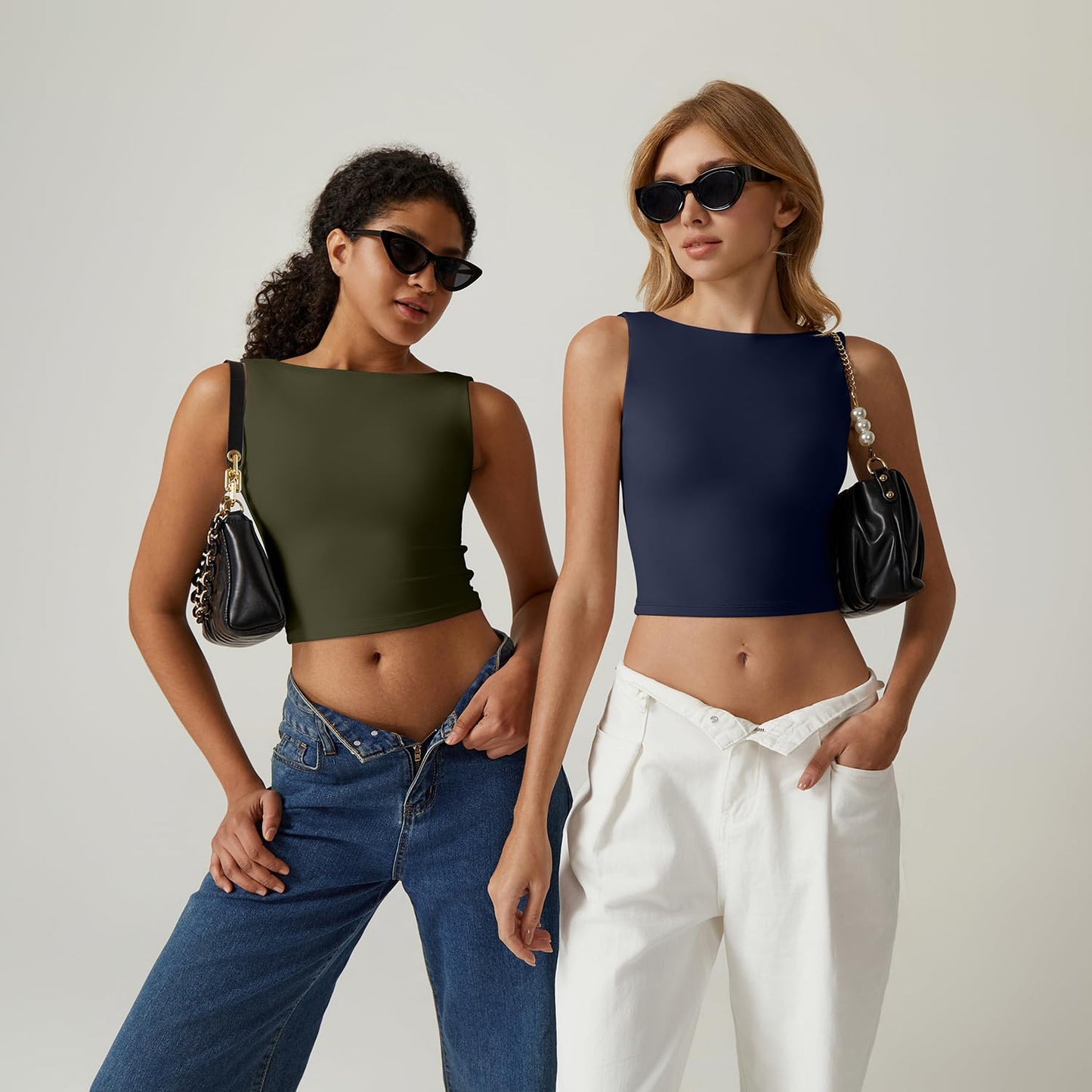 Nua High Neck Crop Top - Bambuá Nation